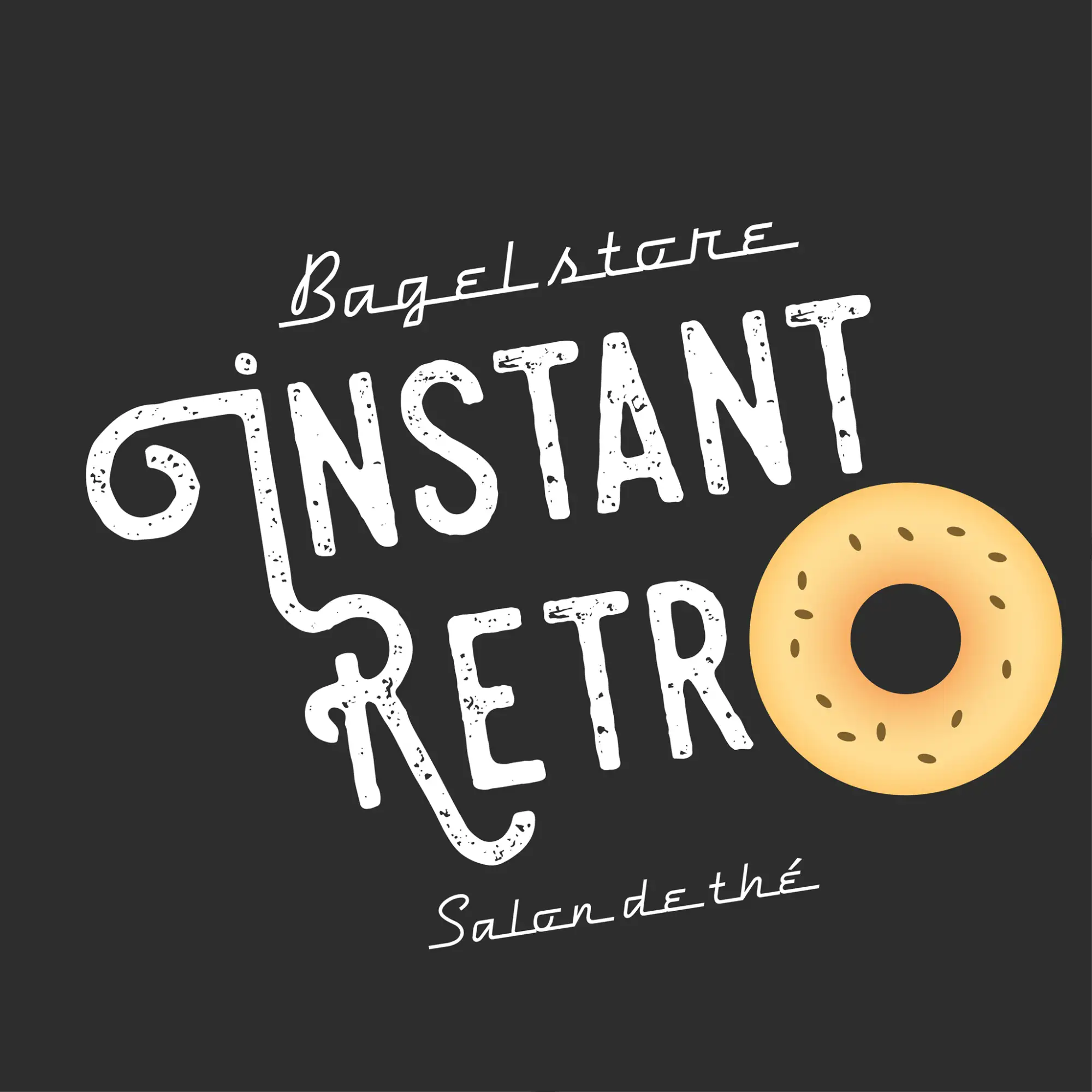 logo insta retro, bagels donuts, café, Bonneville